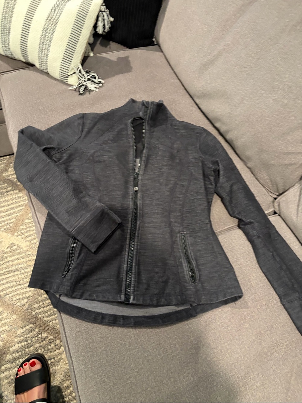 lululemon athletica Dark Gray Full-Zip Jacket